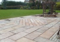 5. The patio is laid